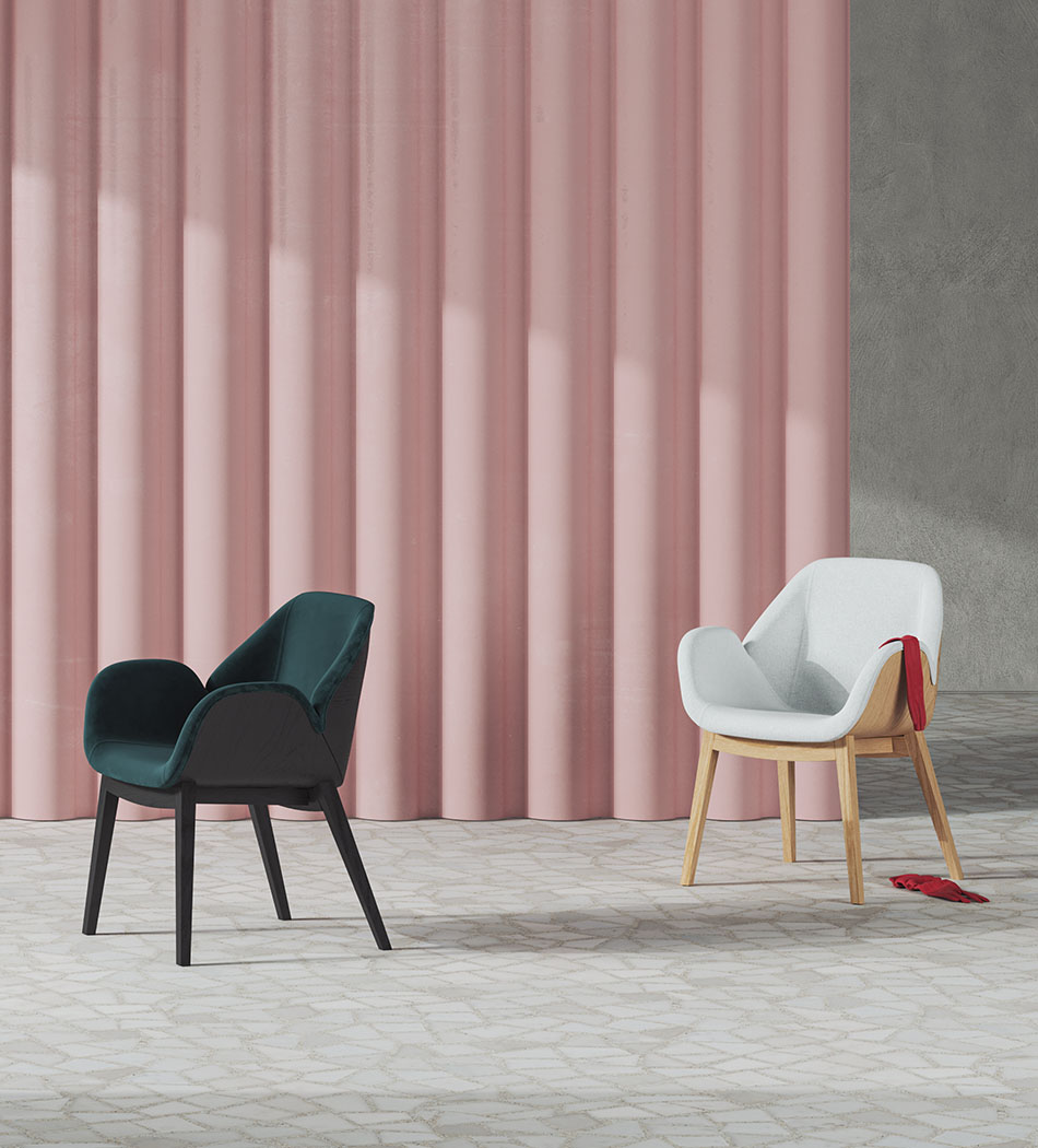 Lips | Poltrona in Legno Curvato adatta a salotti, hotel e ristoranti