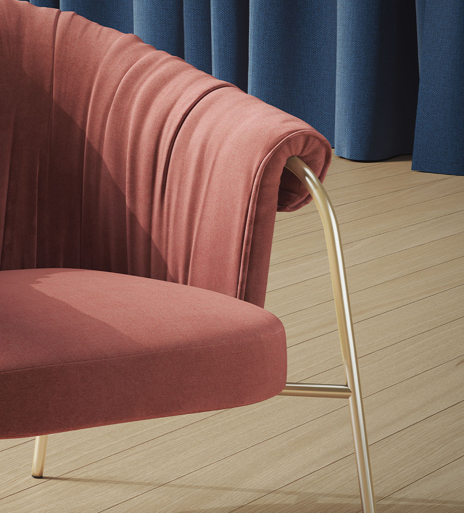 Poltrona in tessuto design haute-couture - Collezione Scala