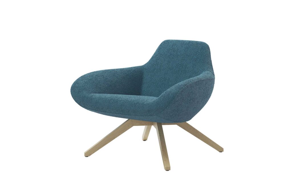 2050 - Poltrona con base in frassino