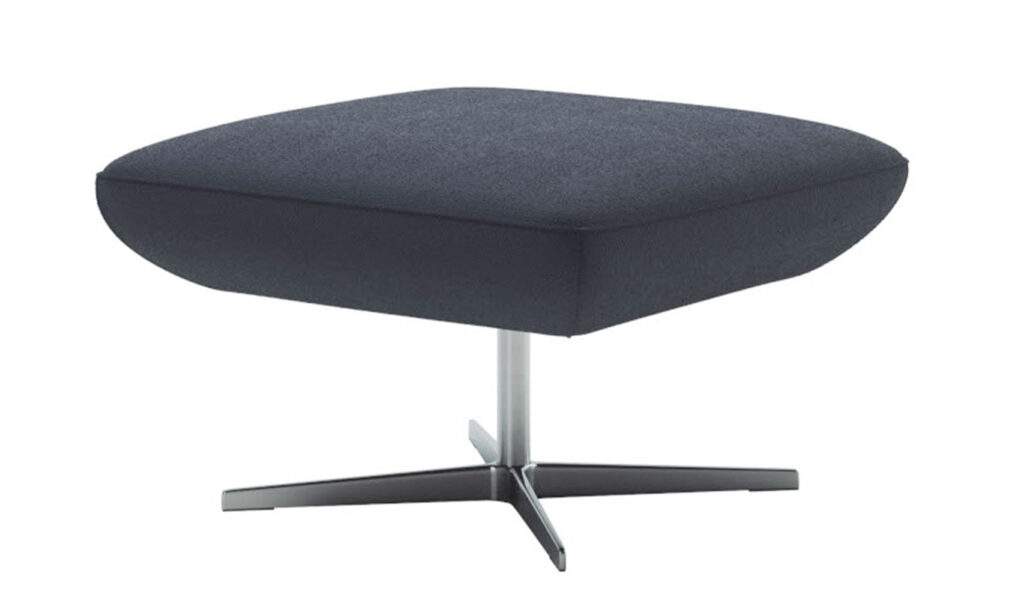 2083 - Pouf pivotant à 4 branches en aluminium