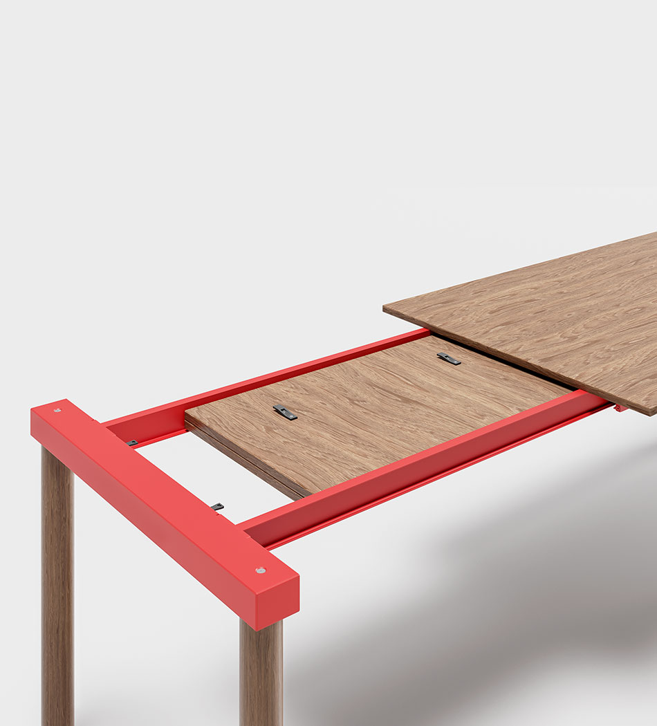 Puntoquadro - Tavolo di design allungabile interamente in legno