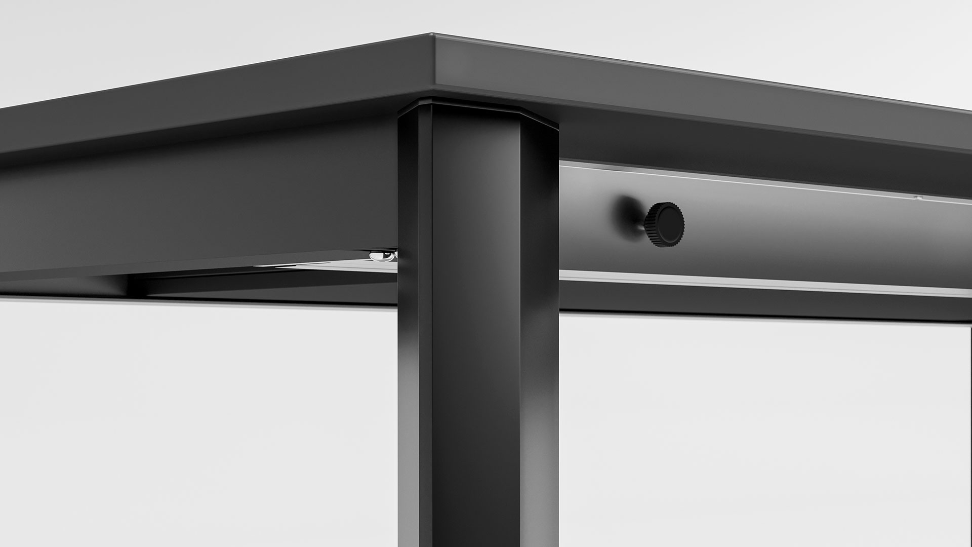 Grandangolo, tavolo allungabile in alluminio verniciato